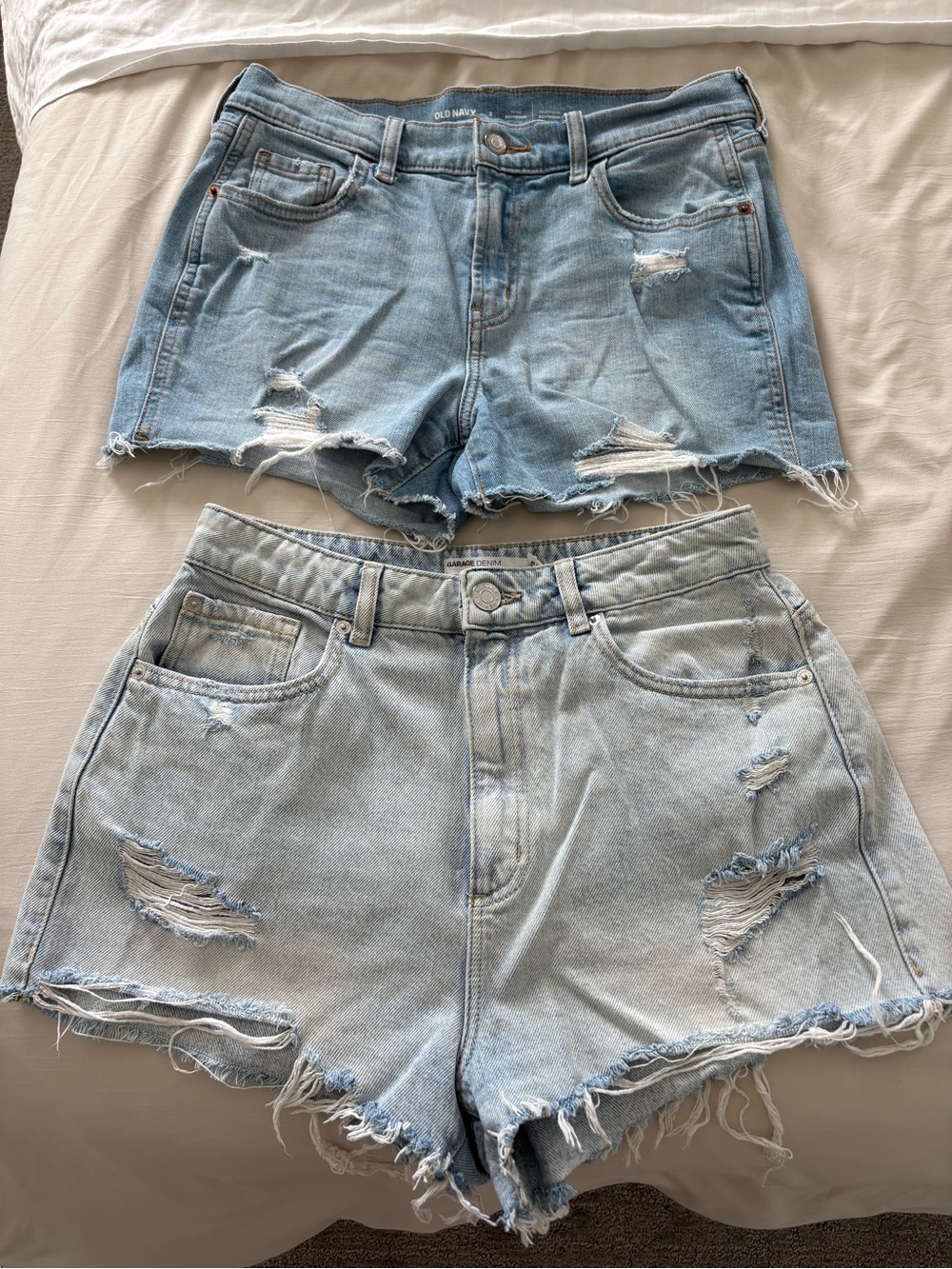 BUNDLE Light Blue Distressed Women's Denim Shorts